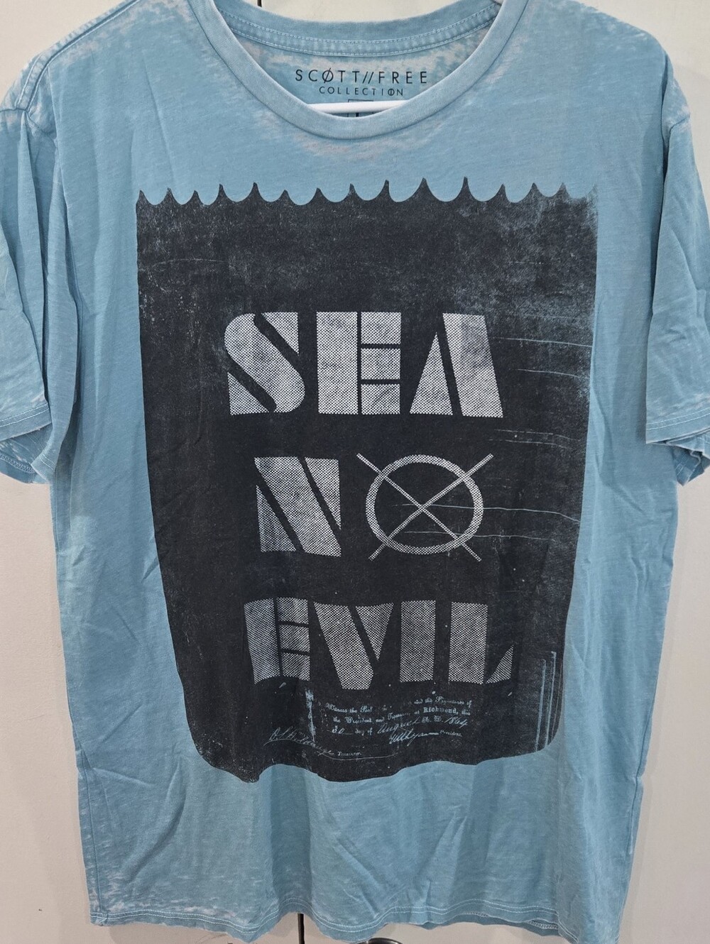 *NWOT* Light Blue "SEA NO EVIL" Graphic Tee